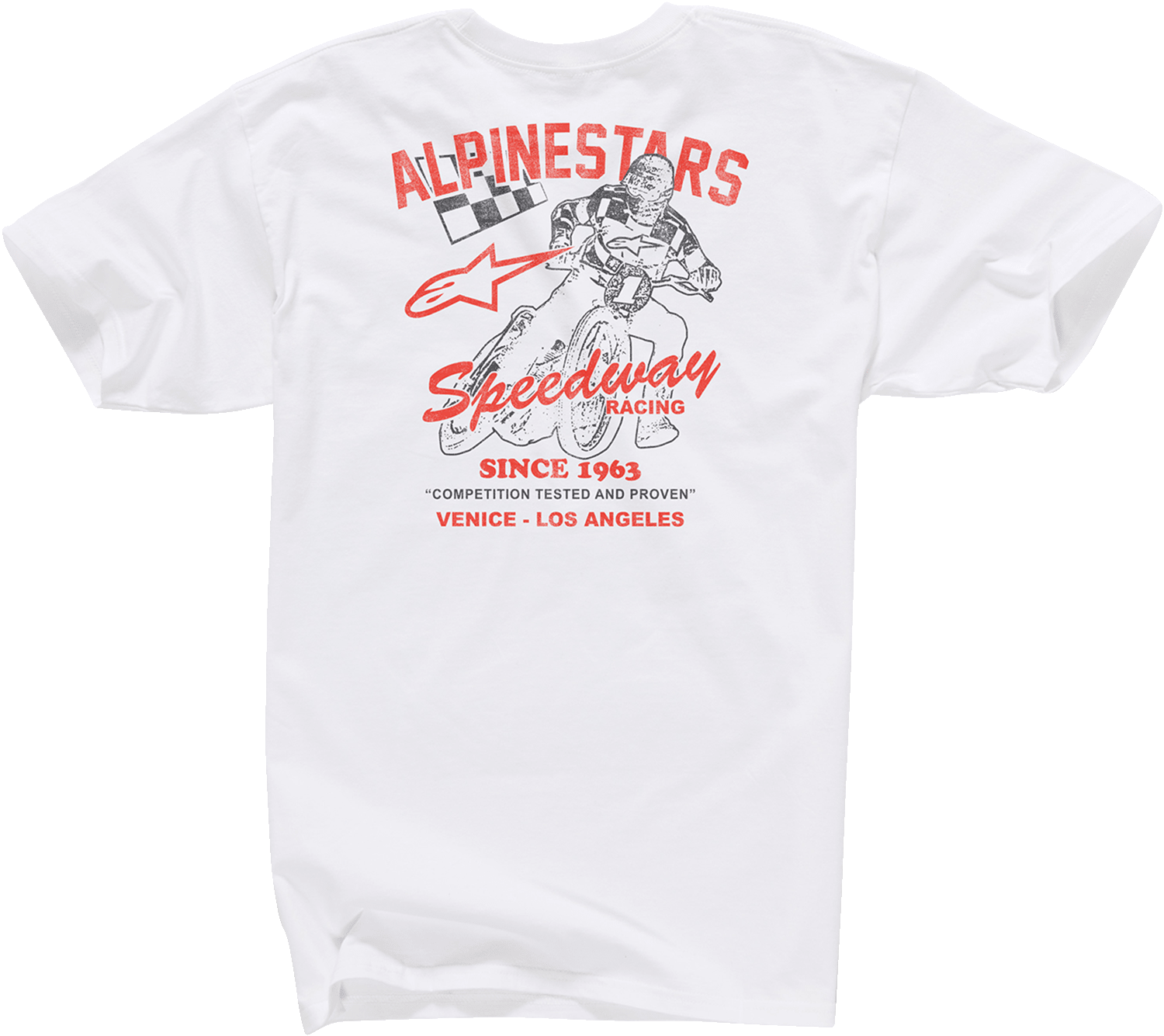 Alpinestars Speedway T-Shirt - White, 2XL - Comfortable 100% Cotton Graphic Tee - Kelly Motorsports
