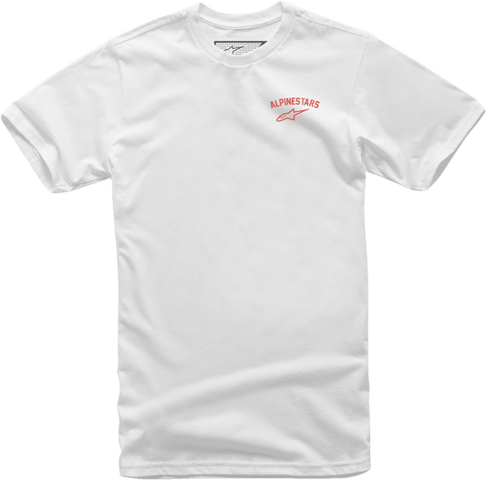 Alpinestars Speedway T-Shirt - White, 2XL - Comfortable 100% Cotton Graphic Tee - Kelly Motorsports