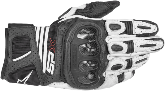 Alpinestars SPX AC V2 Gloves - Black/White Large, Model 3567319-12-L - Kelly Motorsports