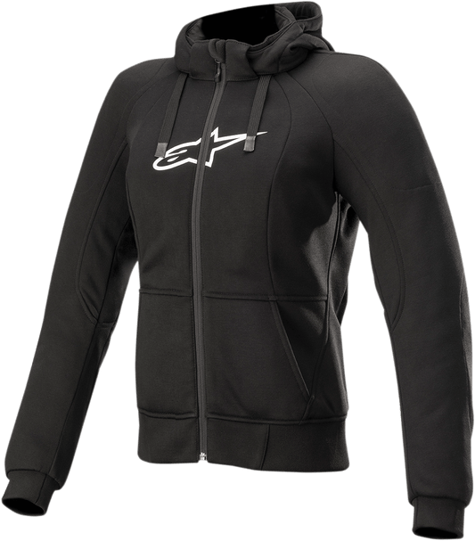Alpinestars Stella Chrome Sport Jacket/Hoodie 2XL - Black - Part Number 4210920-10-2X - Kelly Motorsports
