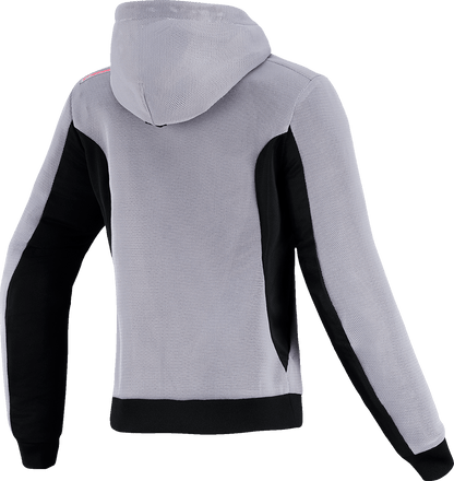 Alpinestars Stella Chrome Super Airflow Hoodie - Mid Gray/Black/Pink, Size Medium (Part 4210126-9299-M) - Kelly Motorsports