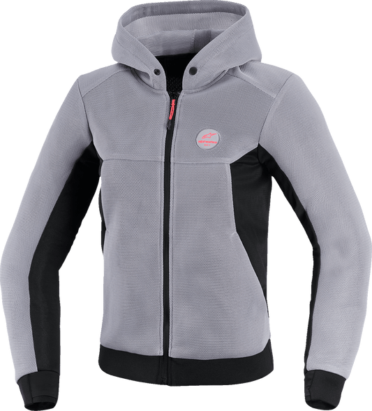 Alpinestars Stella Chrome Super Airflow Hoodie - Women's Riding Jacket in Mid Gray/Black/Pink, Size XS (Part No. 4210126-9299-XS) - Kelly Motorsports