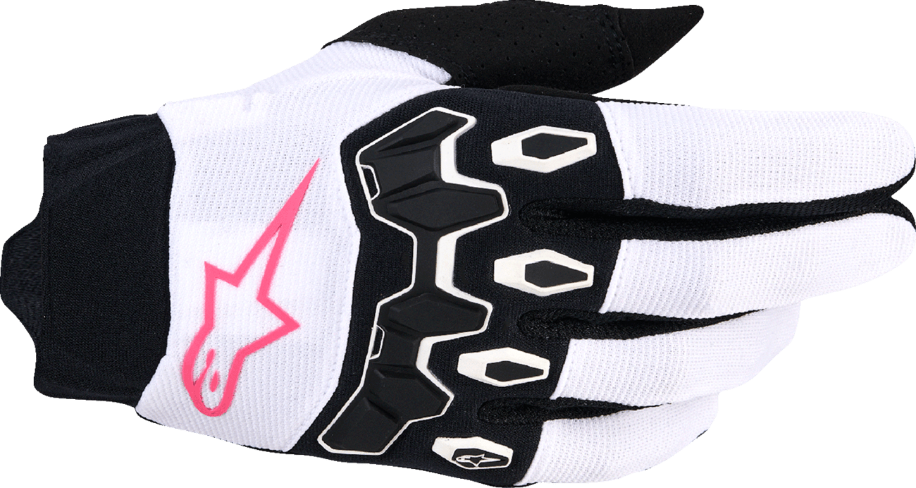 Alpinestars Stella Full Bore V2 Gloves - White/Fluo Pink/Black, XL (Part No. 3580126-2064-XL) - Kelly Motorsports