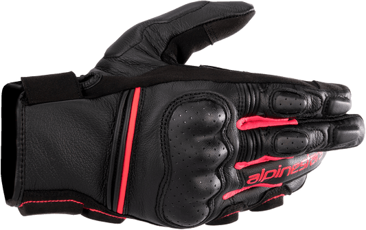 Alpinestars Stella Phenom Leather Gloves - Black/Diva Pink, Large (Part 3591723-1839-L) - Kelly Motorsports