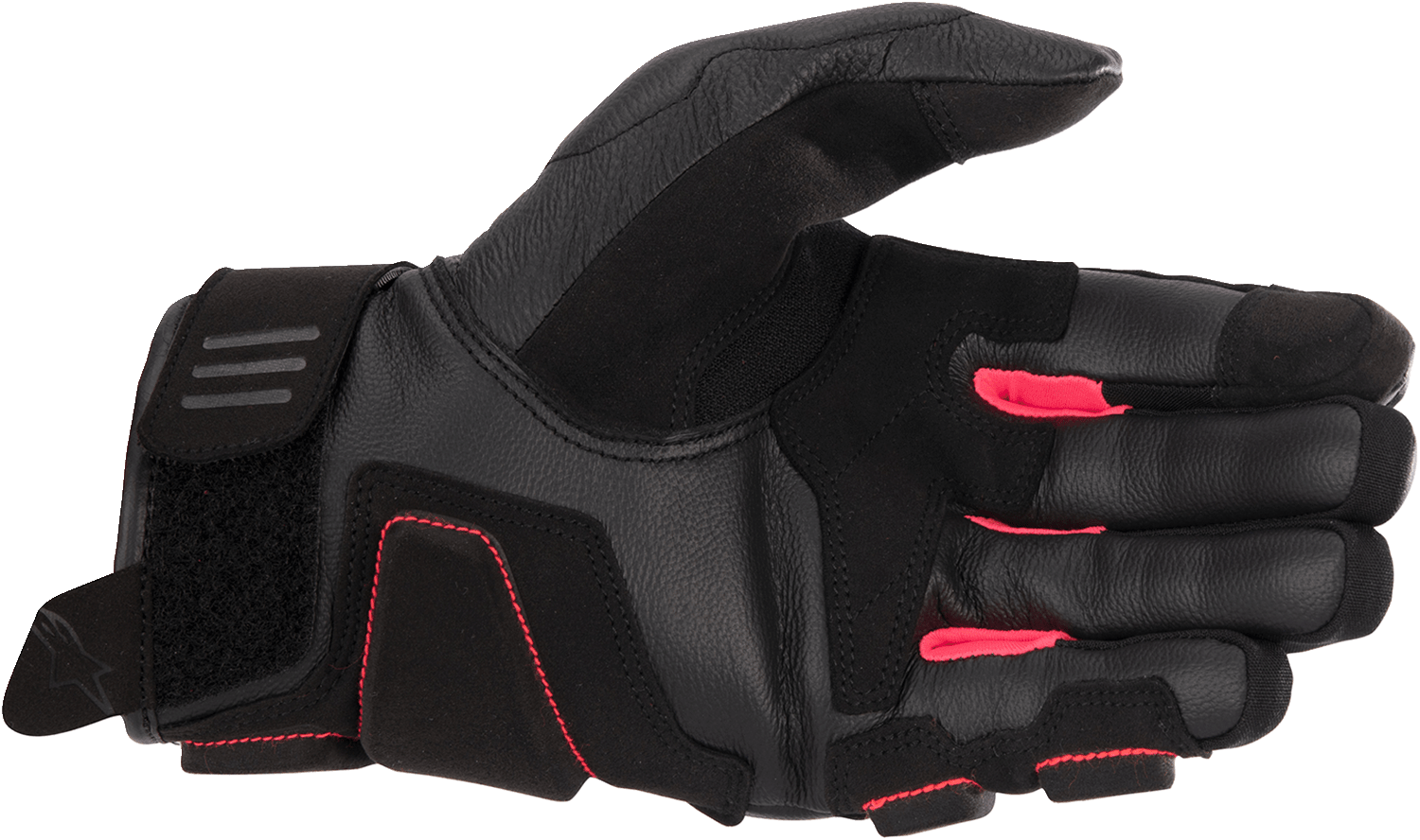 Alpinestars Stella Phenom Leather Gloves - Small - Black/Diva Pink, Part No. 3591723-1839-S - Kelly Motorsports
