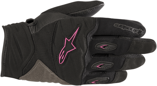 Alpinestars Stella Shore Gloves - Women's Summer Street Gloves, Black/Fuchsia, XL 3516318-1039-XL - Kelly Motorsports