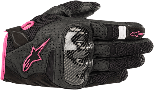 Alpinestars Stella SMX-1 Air V2 Gloves - Black/Fuchsia, Size XL (Part 3590518-1039-XL) - Kelly Motorsports