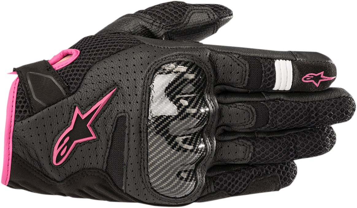 Alpinestars Stella SMX-1 Air V2 Gloves - Black/Fuchsia Small, Model 3590518-1039-S - Kelly Motorsports