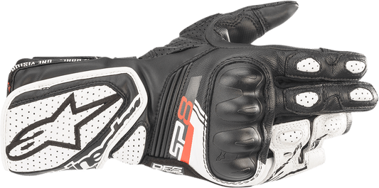 Alpinestars Stella SP-8 V3 Women’s Motorcycle Gloves - Black/White, Size XL - Kelly Motorsports