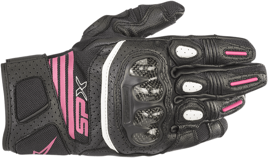 Alpinestars Stella SPX Air Carbon V2 Gloves - Black and Fuchsia, Medium (Part 3517319-1039-M) - Kelly Motorsports