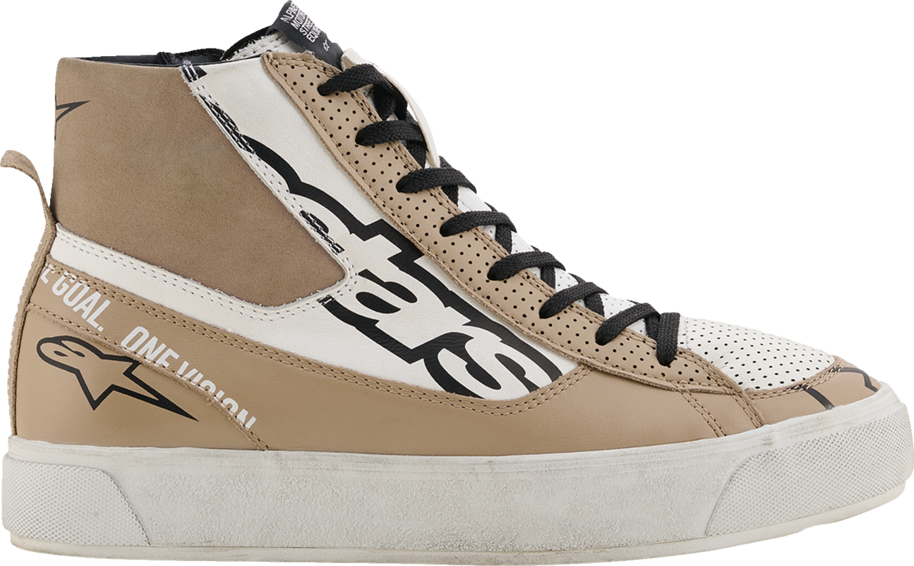 Alpinestars Stella Stated Flair Women's Motorcycle Shoes - Warm Gray/White, US 6 - Kelly Motorsports