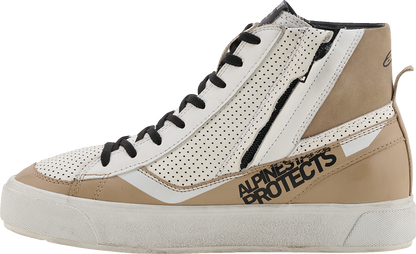 Alpinestars Stella Stated Flair Women's Motorcycle Shoes - Warm Gray/White, US 6 - Kelly Motorsports