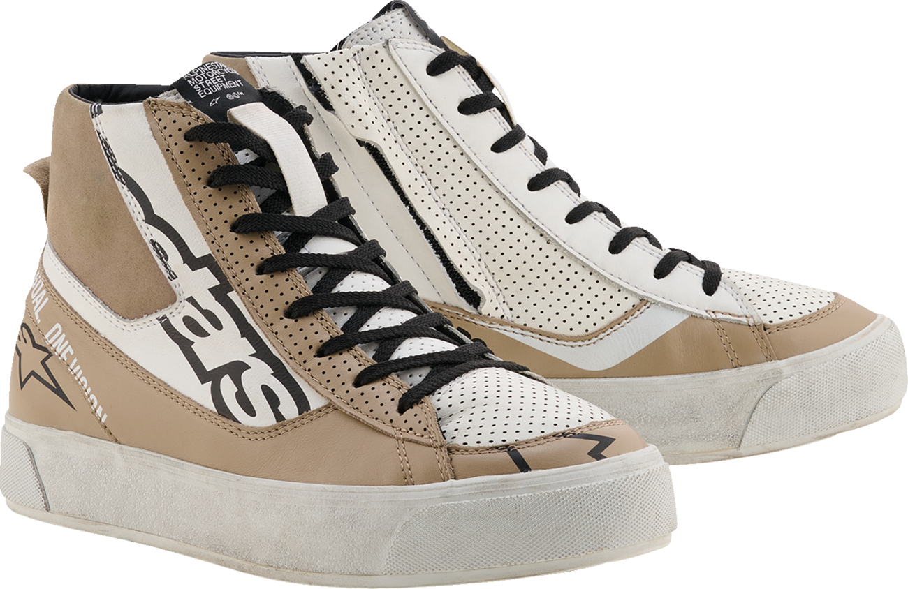 Alpinestars Stella Stated Flair Women's Motorcycle Shoes - Warm Gray/White, US 6 - Kelly Motorsports