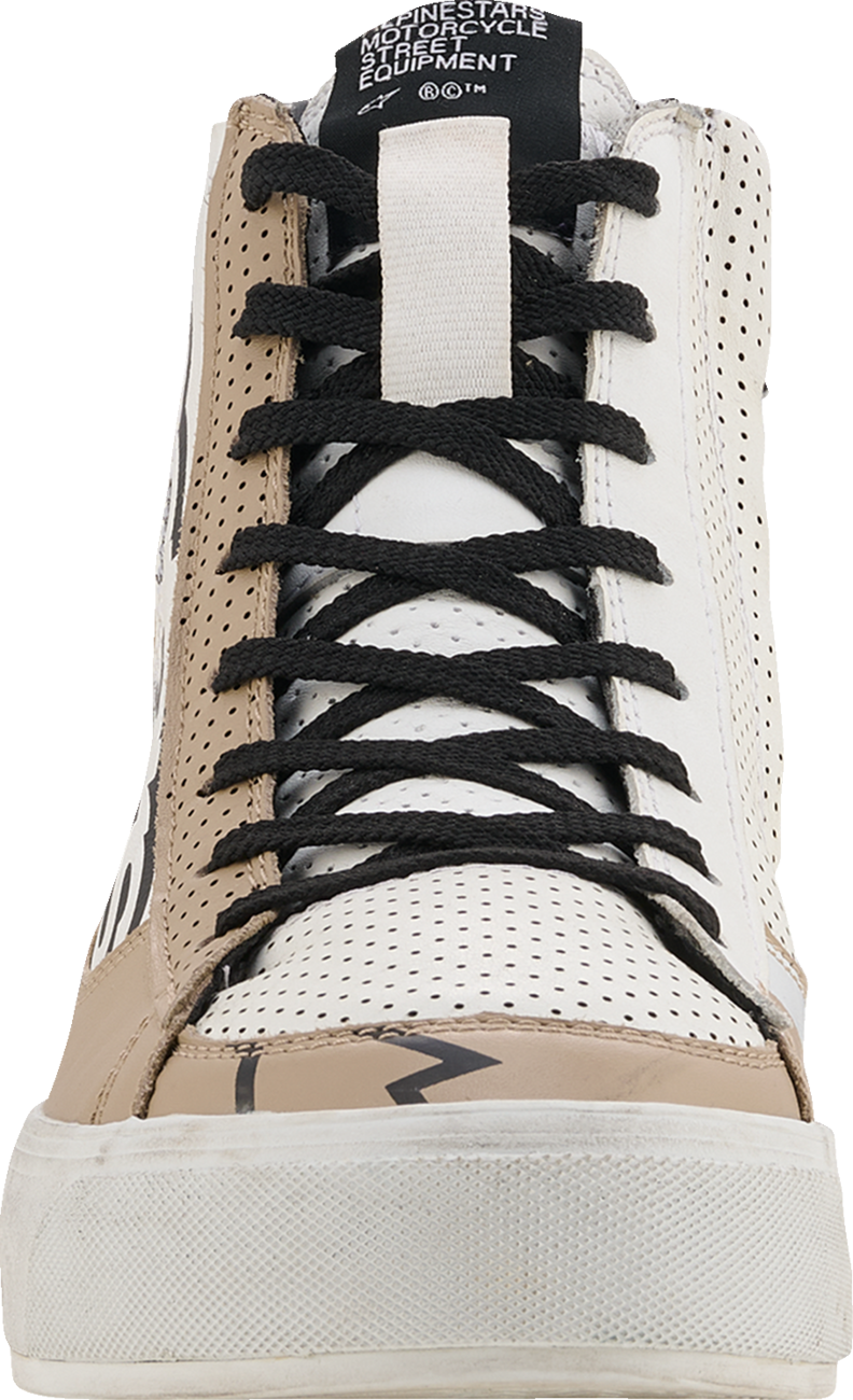 Alpinestars Stella Stated Flair Women’s Motorcycle Shoes - Warm Gray/White, US Size 10 - Kelly Motorsports