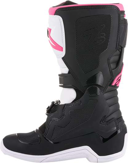 Alpinestars Stella Tech 3 Women’s Motorcycle Boots - Black, White & Pink, US 7 / EU 38 - Kelly Motorsports