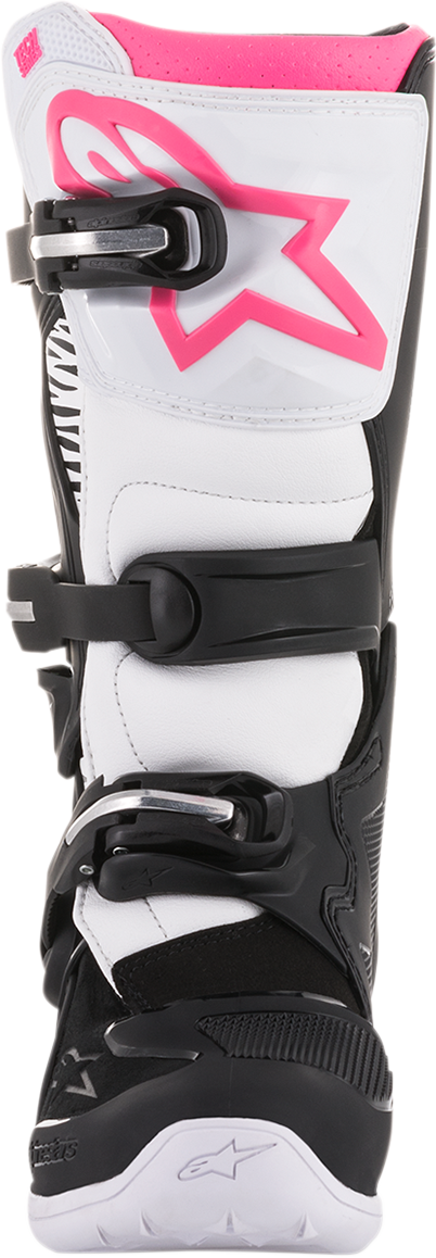 Alpinestars Stella Tech 3 Women’s Motorcycle Boots - Black, White & Pink, US 7 / EU 38 - Kelly Motorsports