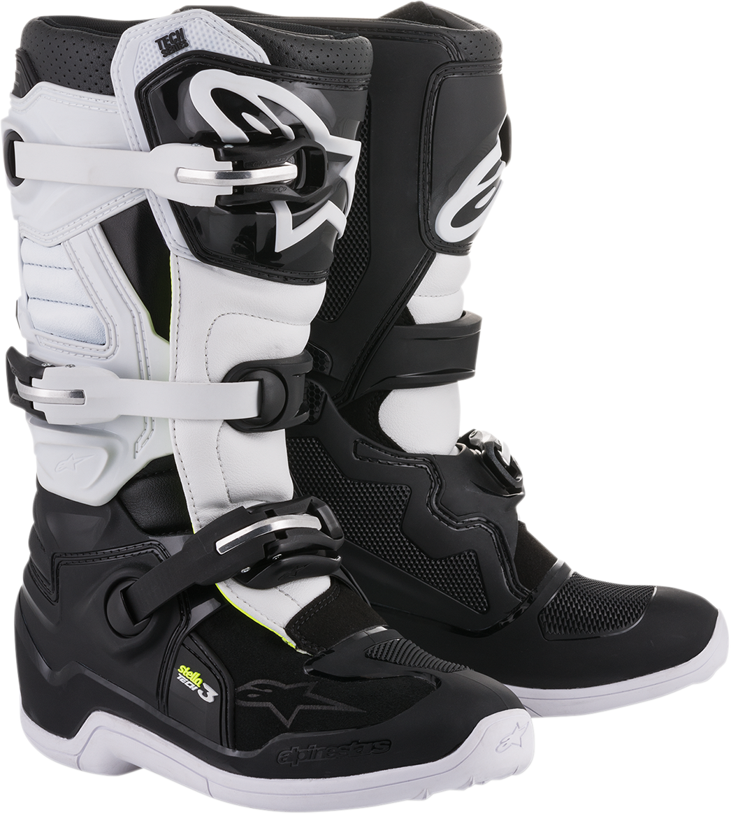 Alpinestars Stella Tech 3 Women's Motorcycle Boots - Black/White, US 8 / EU 39 - Kelly Motorsports