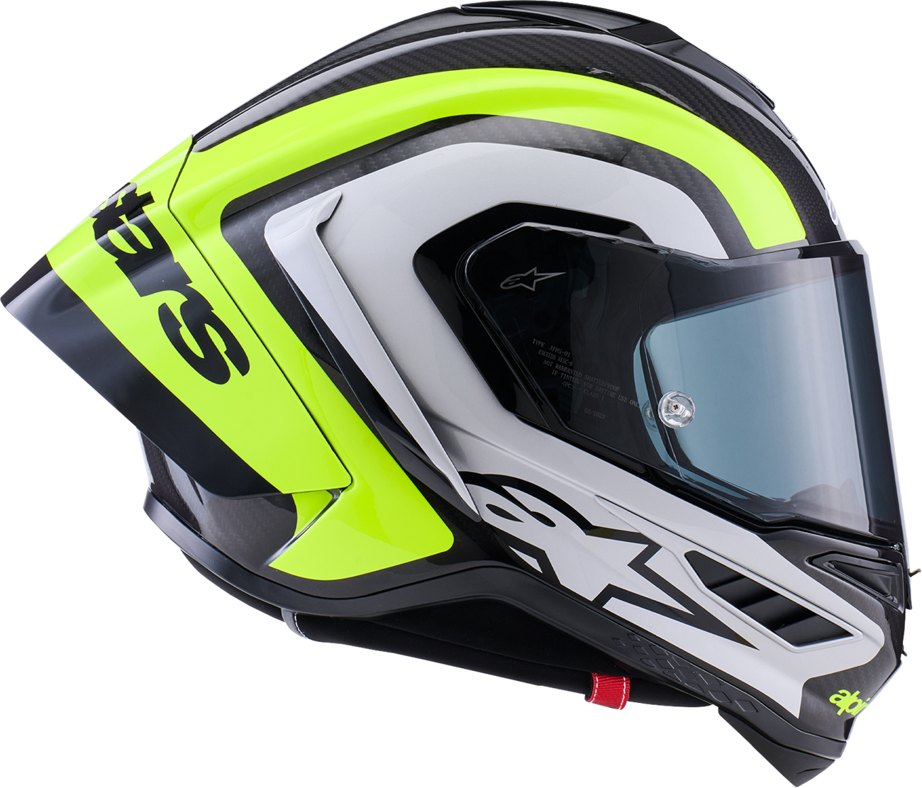 ALPINESTARS Supertech R10 Helmet - 22.06 Arius - Gloss Black, Silver & Yellow Fluo - 2XL (Part Number 8203926 - 1699 - 2XL) - Kelly Motorsports