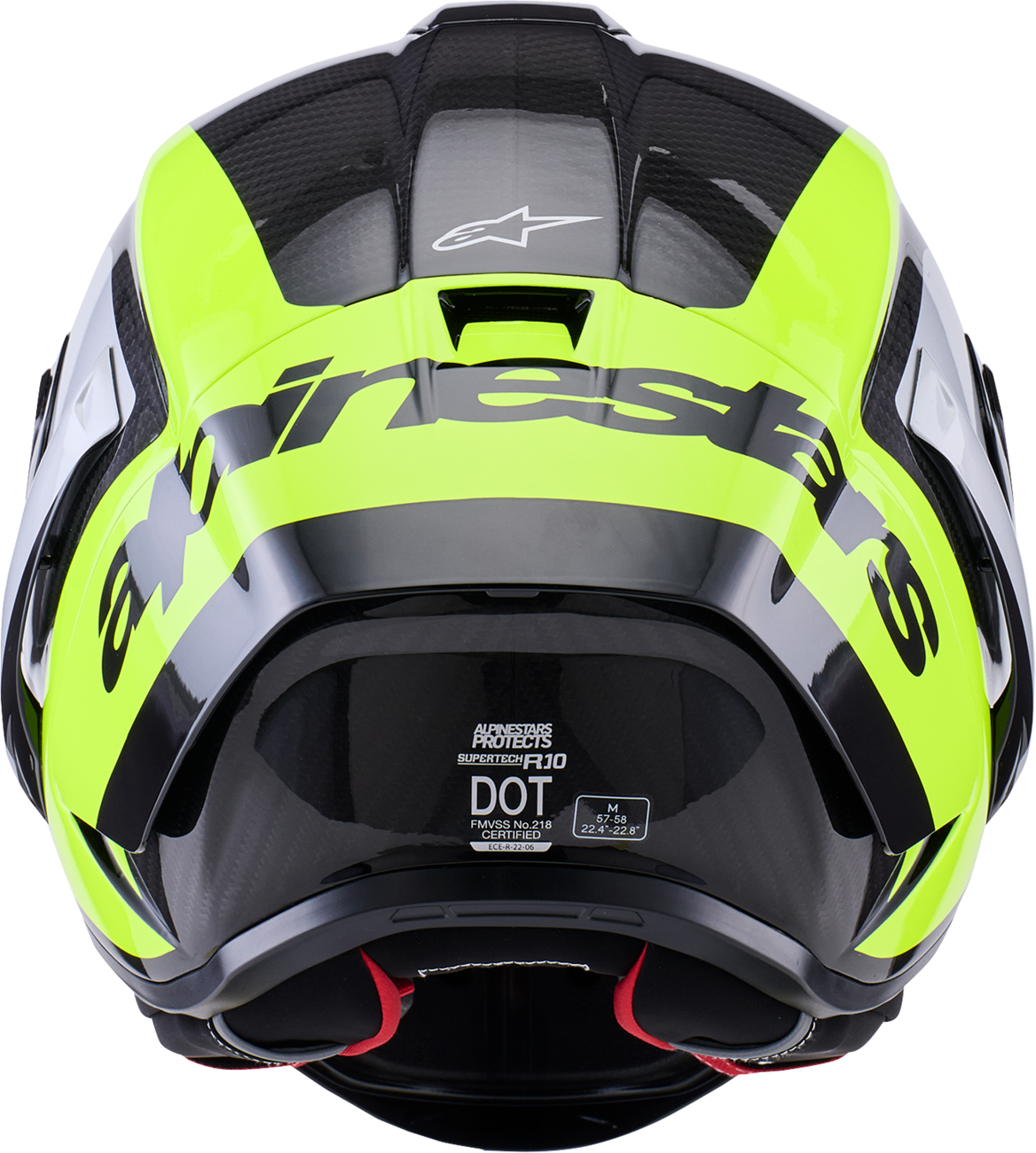 Alpinestars Supertech R10 Helmet - 22.06 - Arius - Gloss Black/Silver/Yellow Fluo - Large - Kelly Motorsports