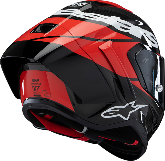 Alpinestars Supertech R10 Helmet - Element Carbon Red White 2XL - Kelly Motorsports
