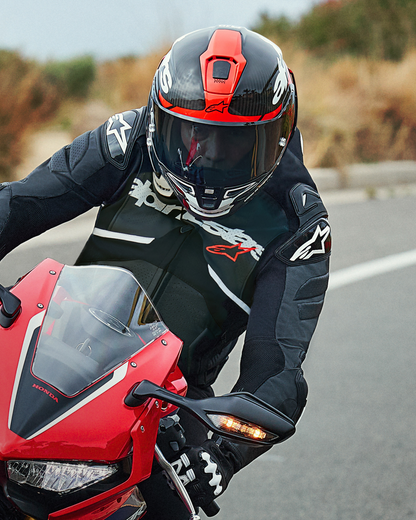ALPINESTARS Supertech R10 Helmet - Element Carbon/Red/White - Medium - Kelly Motorsports