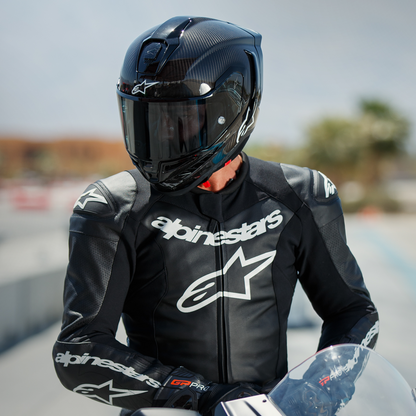 Alpinestars Supertech R10 Helmet - Solid Carbon Black, Medium (Part 8200124 - 1902 - M) - Kelly Motorsports