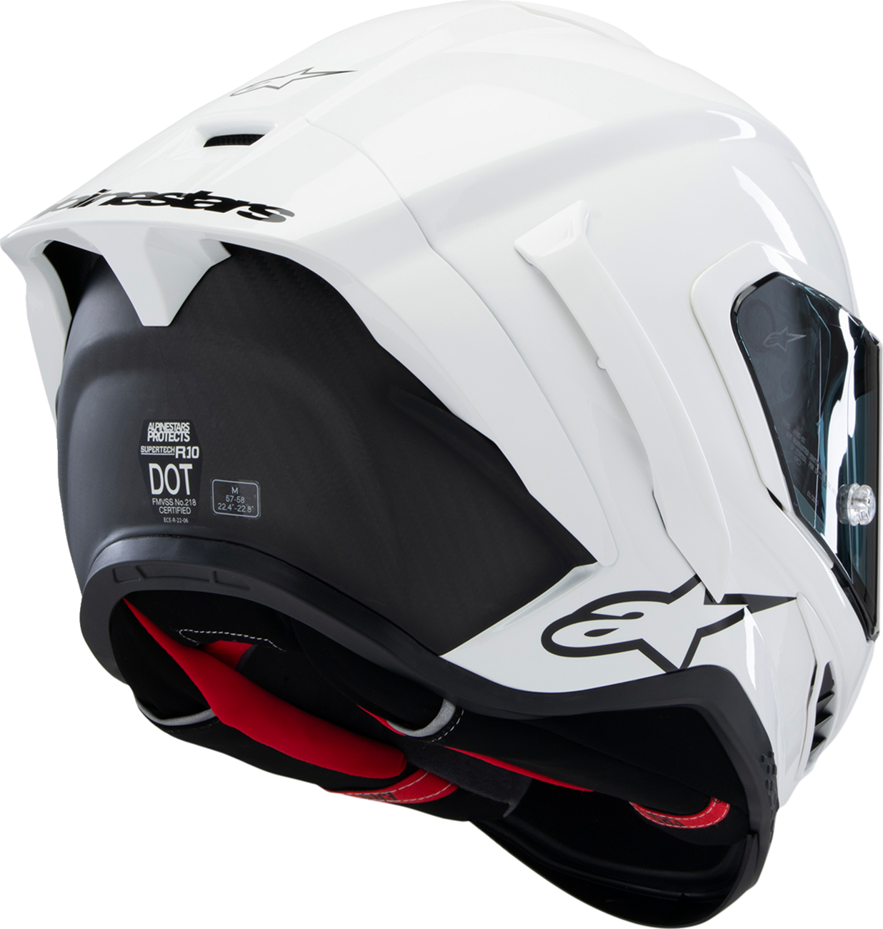 Alpinestars Supertech R10 Helmet - Solid Gloss White, Small (Part 8200124 - 2170 - S) - Kelly Motorsports