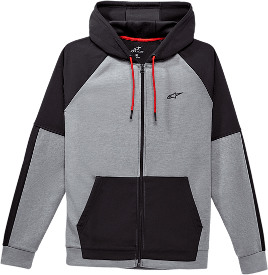 Alpinestars Talon Hoodie Heather Gray 2XL - Comfortable Tech Fleece with Contrast Details - Kelly Motorsports