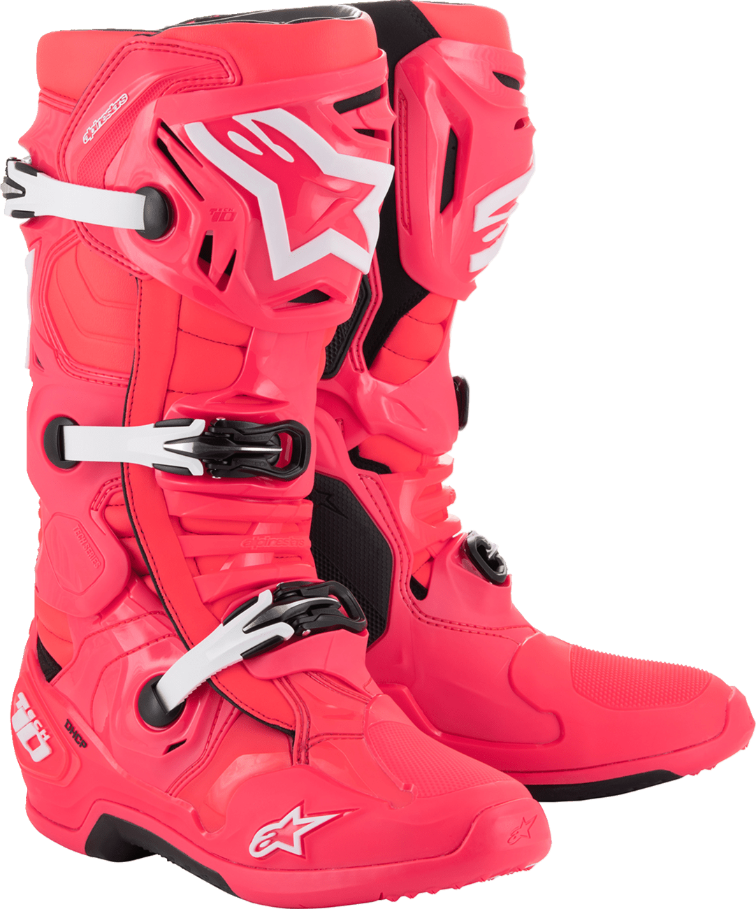 Alpinestars Tech 10 Boots Diva Pink/White 2010020-3812 - Kelly Motorsports