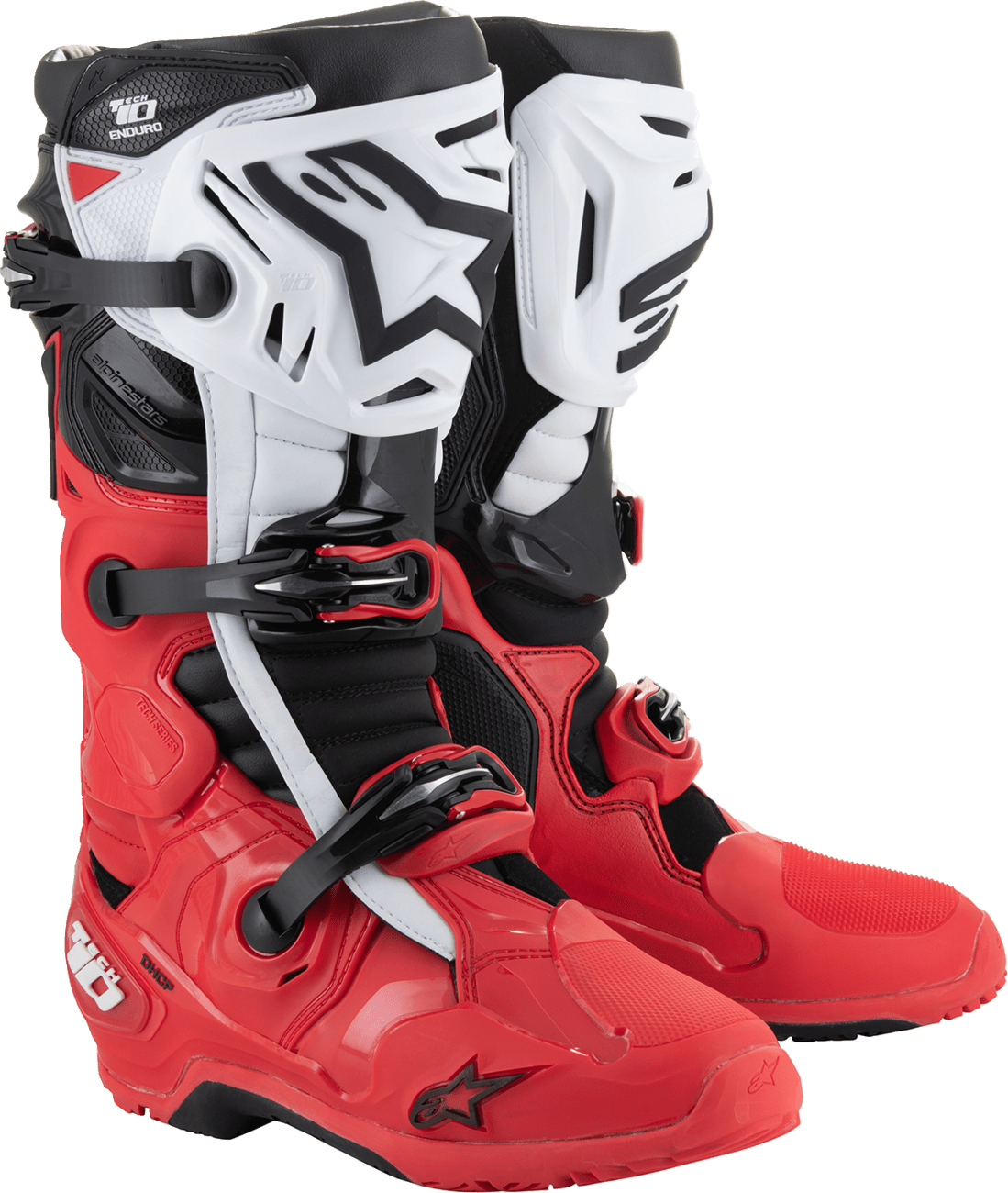 Alpinestars Tech 10 Enduro Boots Bright Red/Black/White 2010025-3016 - Kelly Motorsports