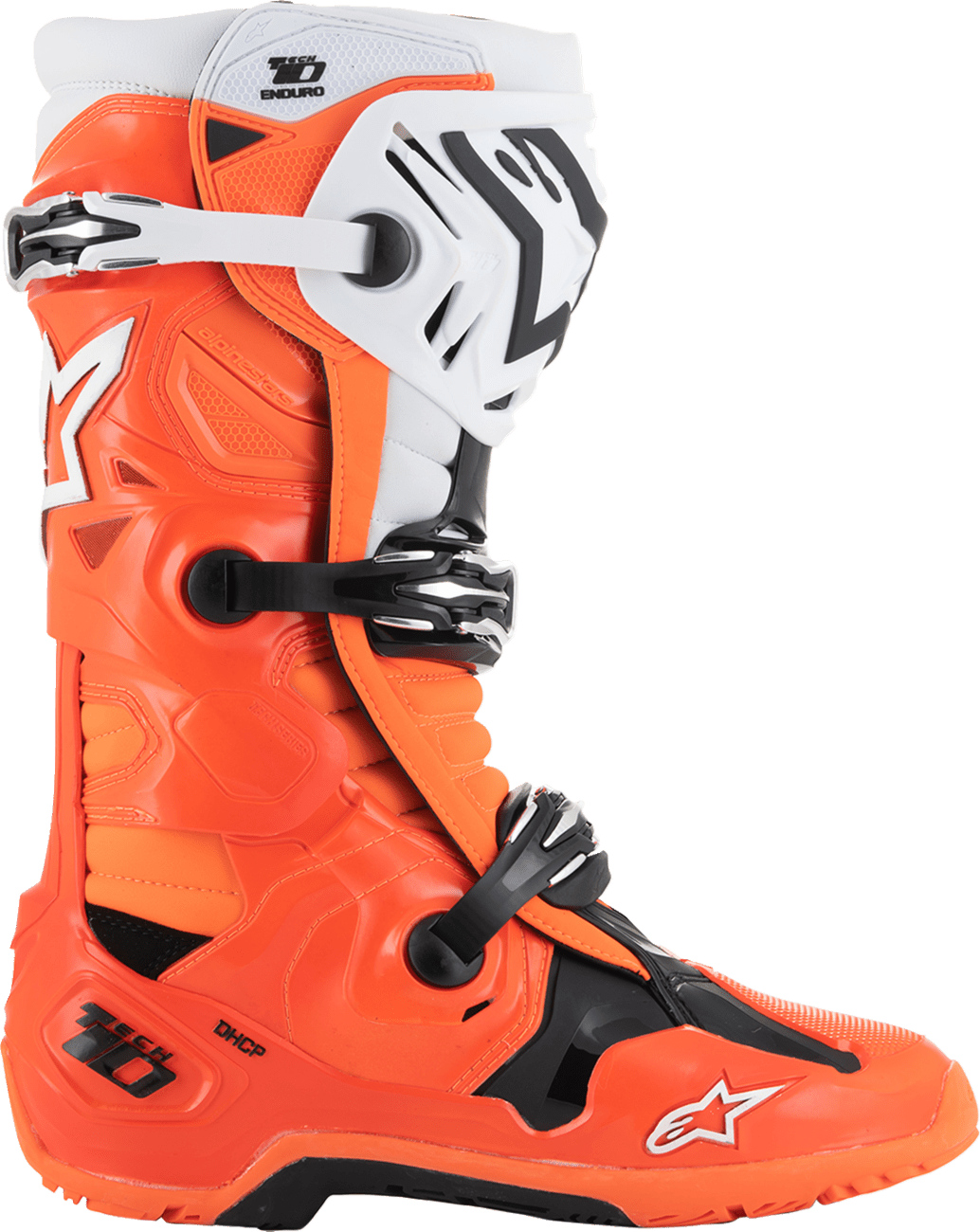 Alpinestars Tech 10 Enduro Boots Fluorescent Orange/Black/White 2010025-4512 - Kelly Motorsports