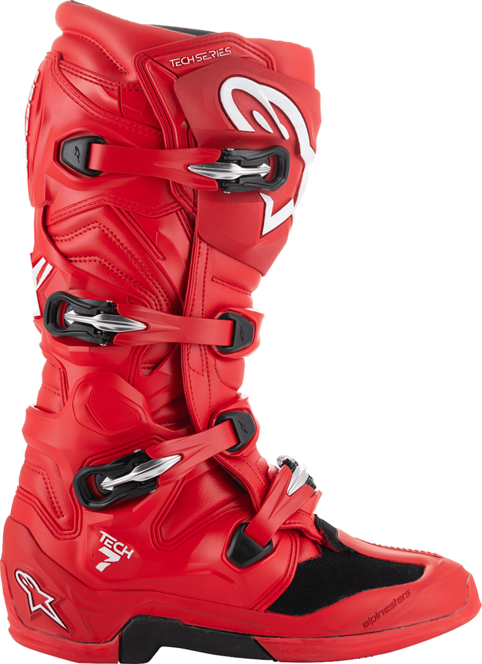 Alpinestars Tech 7 Boots - Off-Road Boots Bright Red 2012025-3010 - Kelly Motorsports