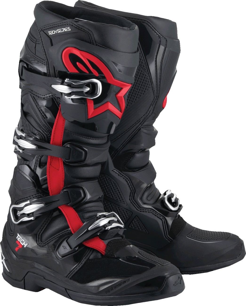 Alpinestars Tech 7 Off-Road Boots Fluorescent Red/Black 2012025-1030 - Kelly Motorsports