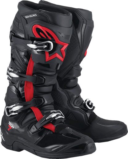 Alpinestars Tech 7 Off-Road Boots Fluorescent Red/Black 2012025-1030 - Kelly Motorsports