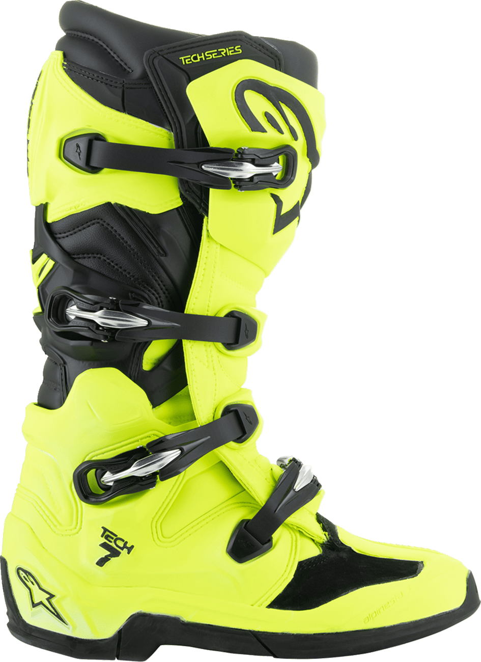 Alpinestars Tech 7 Off-Road Boots Fluorescent Yellow/Black 2012025-551 - Kelly Motorsports