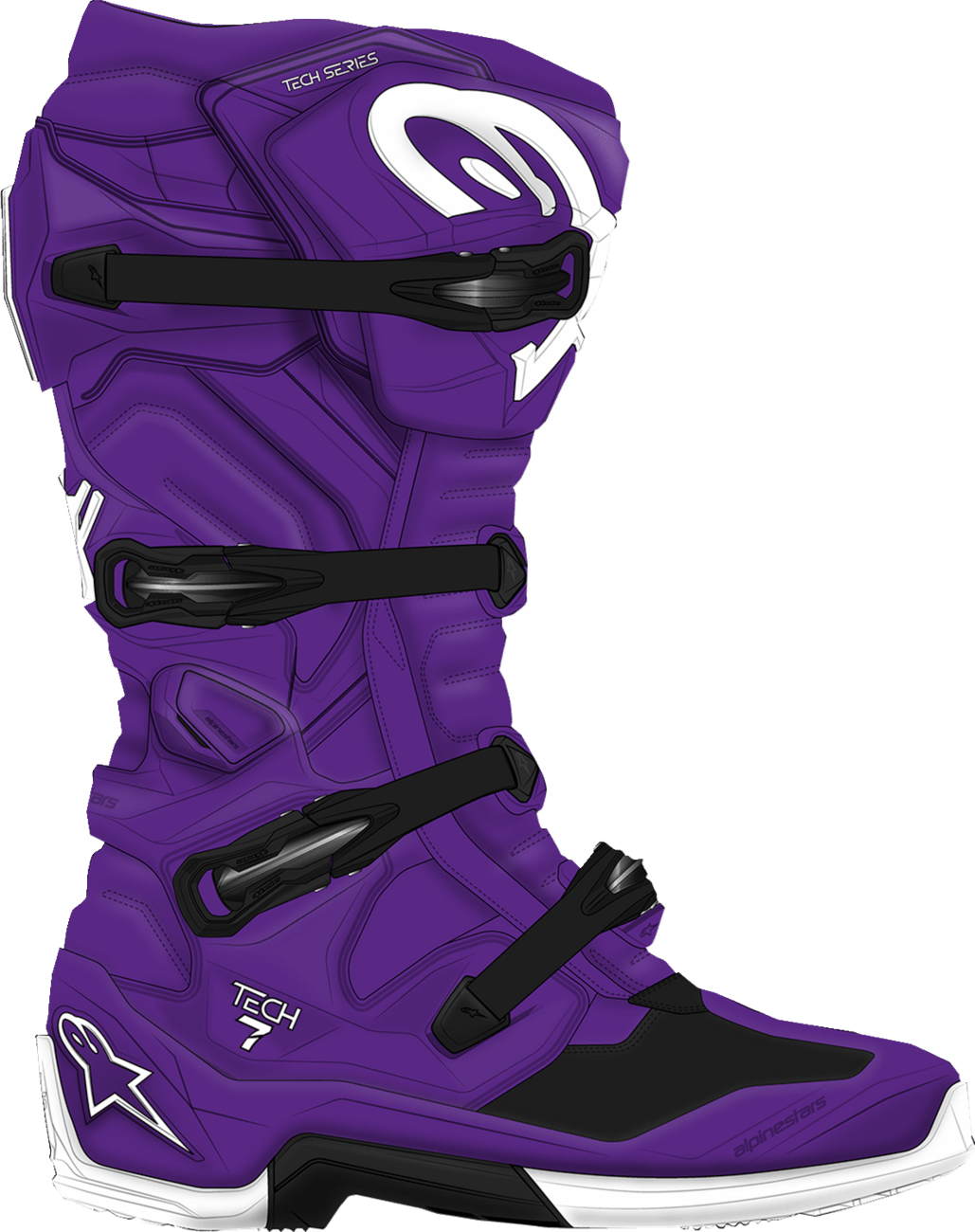 Alpinestars Tech 7 Off-Road Boots Purple 2012025-38 - Kelly Motorsports