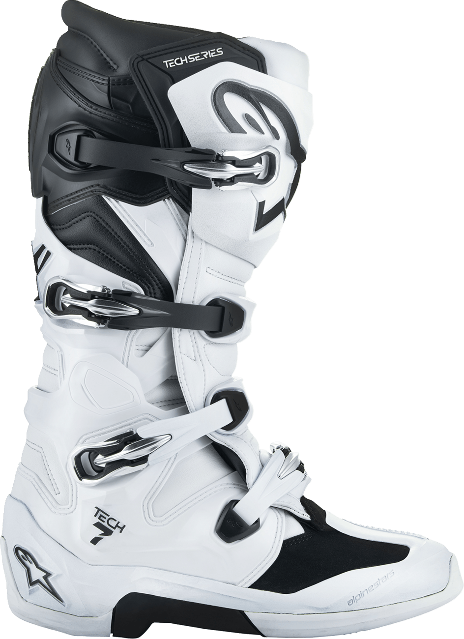 Alpinestars Tech 7 Off-Road Boots White/Black 2012025-21 - Kelly Motorsports