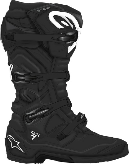 Alpinestars Tech 7 Off - Road Motorcycle Boots Black - Kelly Motorsports