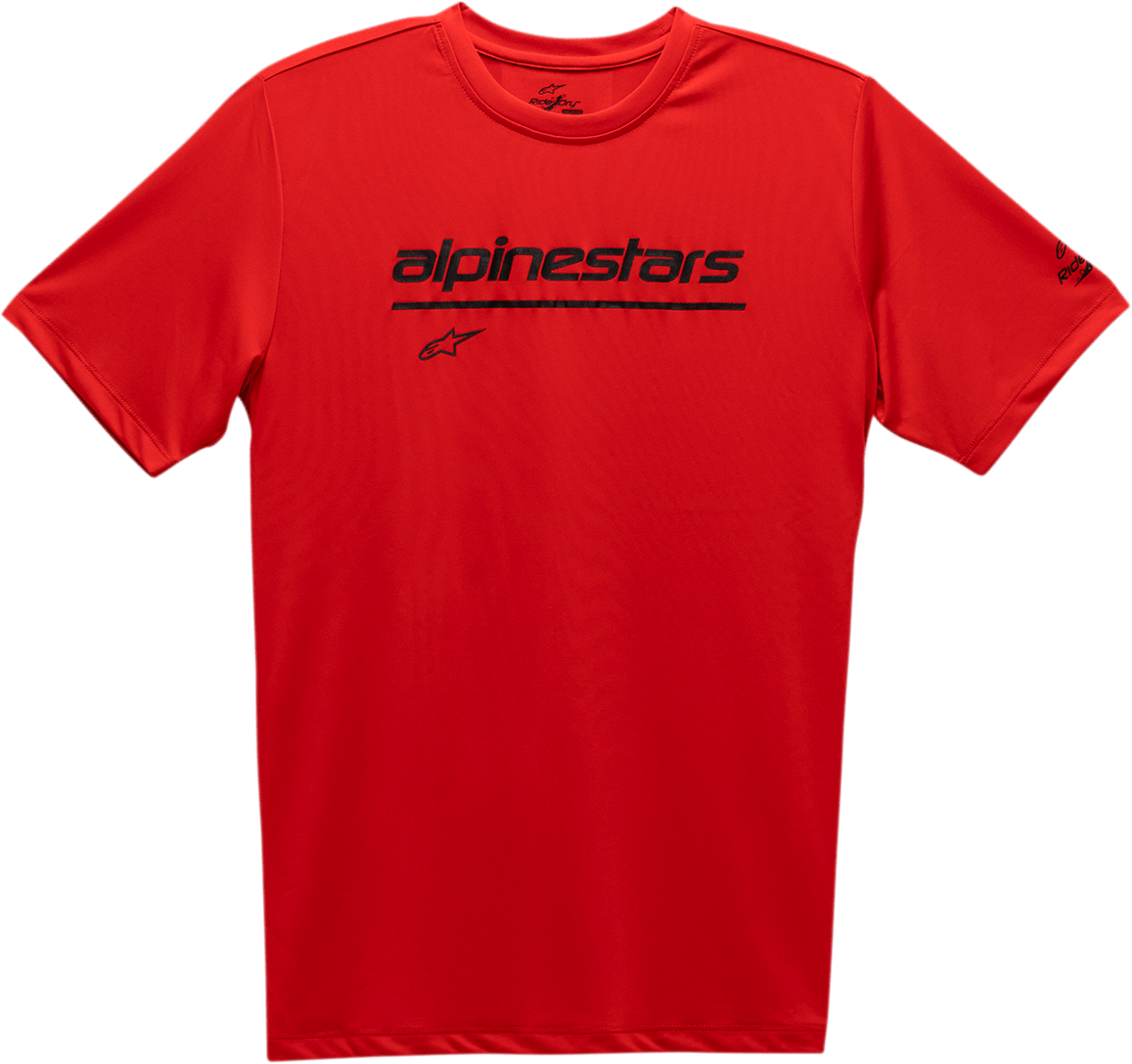 Alpinestars Tech Line Up Performance T-Shirt - Red XL (Part Number 12117380030XL) - Kelly Motorsports