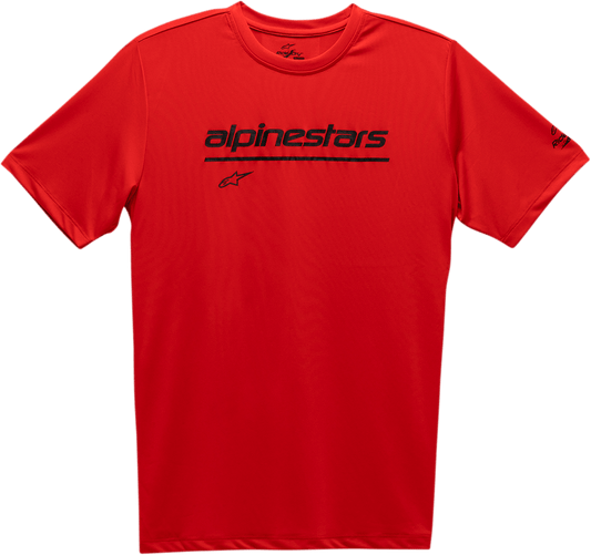 Alpinestars Tech Line Up Performance T-Shirt - Red XL (Part Number 12117380030XL) - Kelly Motorsports