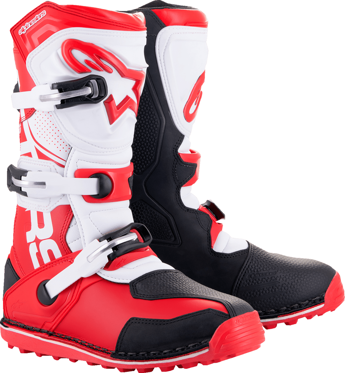 Alpinestars Tech-T Motorcycle Boots Red/Black/White 2004017-3016 - Kelly Motorsports