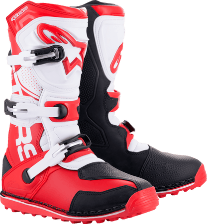 Alpinestars Tech-T Motorcycle Boots Red/Black/White 2004017-3016 - Kelly Motorsports