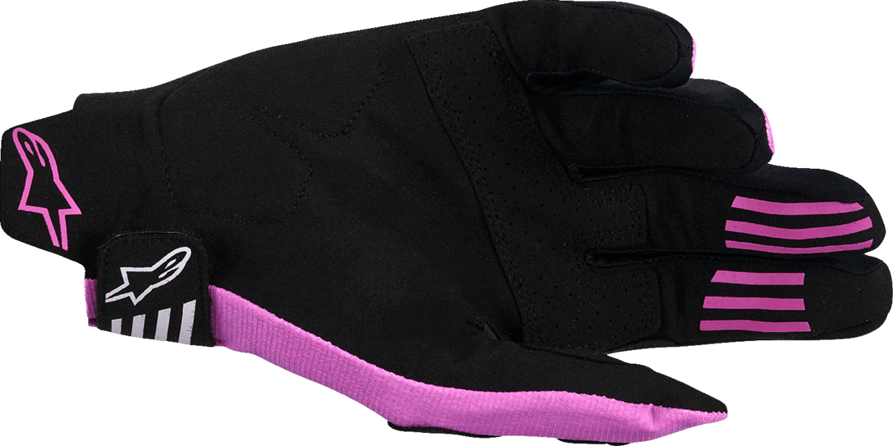 Alpinestars Techstar Gloves - Black, Light Gray & Purple, Medium - Kelly Motorsports