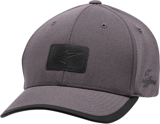 Alpinestars Tempo Hat Charcoal Large/XL - Performance Wicking Cap with Transfer Logo - Kelly Motorsports