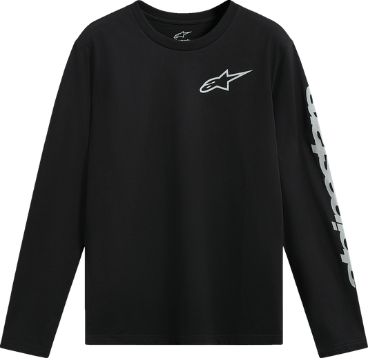 Alpinestars Trackside Long-Sleeve CSF T-Shirt in Black, Size XL - Part Number 1235-74100-10-XL - Kelly Motorsports