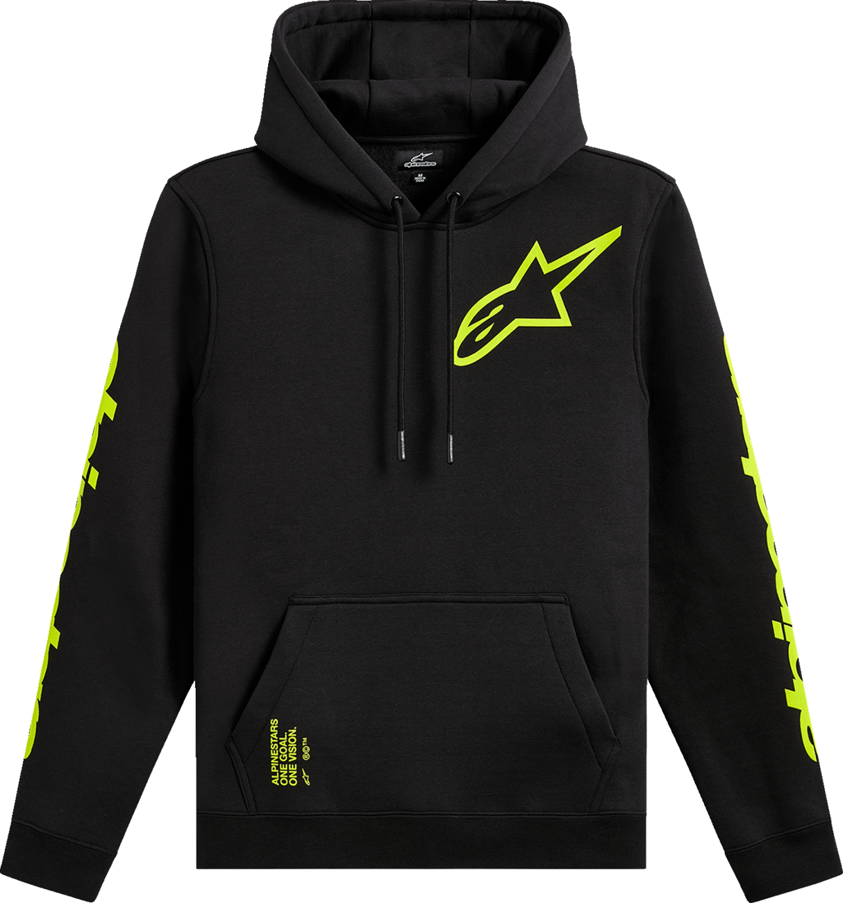 Alpinestars Triple Pullover Hoodie - Black, Size Large (Part 1235-51405-10-L) - Kelly Motorsports