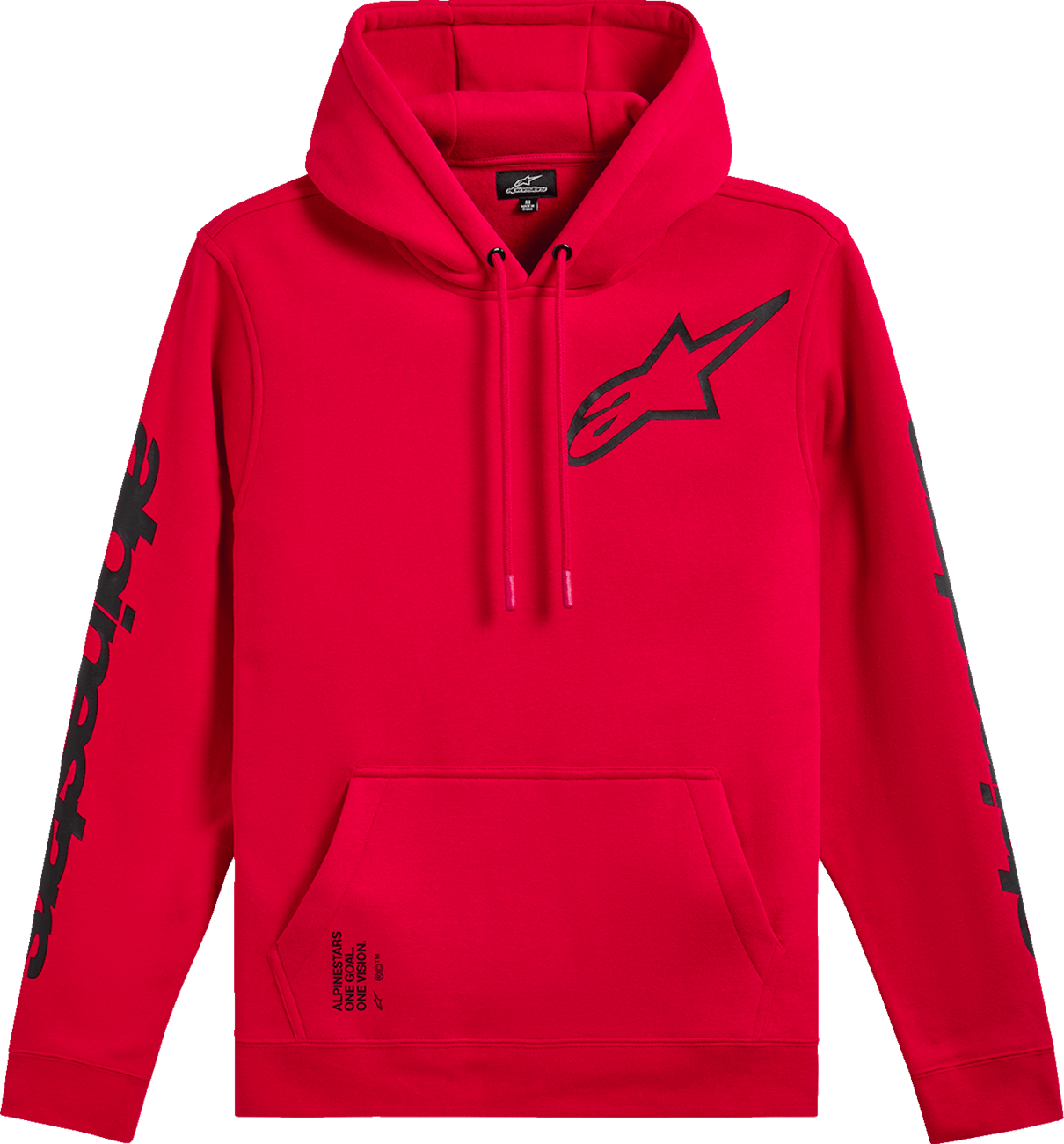 Alpinestars Triple Pullover Hoodie - Red - 2XL, Part Number 1235-51405-30-2X - Kelly Motorsports