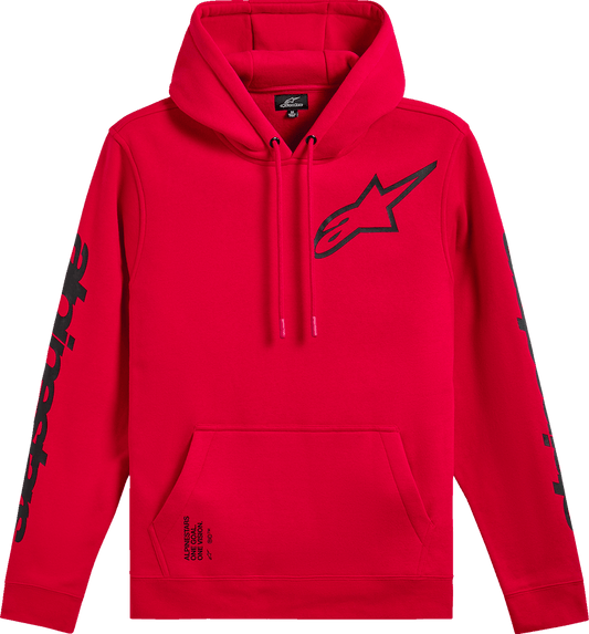 Alpinestars Triple Pullover Hoodie - Red, Size Large - 1235-51405-30-L - Kelly Motorsports