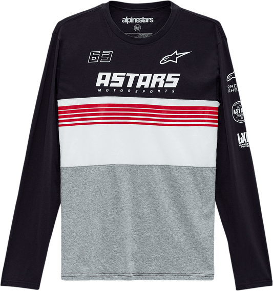Alpinestars Turbo Long-Sleeve T-Shirt in Black/Heather Gray – XL 1213711111028XL - Kelly Motorsports