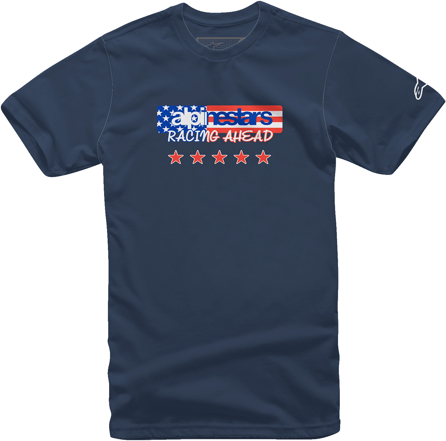 Alpinestars USA Again T-Shirt - Navy, Large - Part 12137261070L - Kelly Motorsports